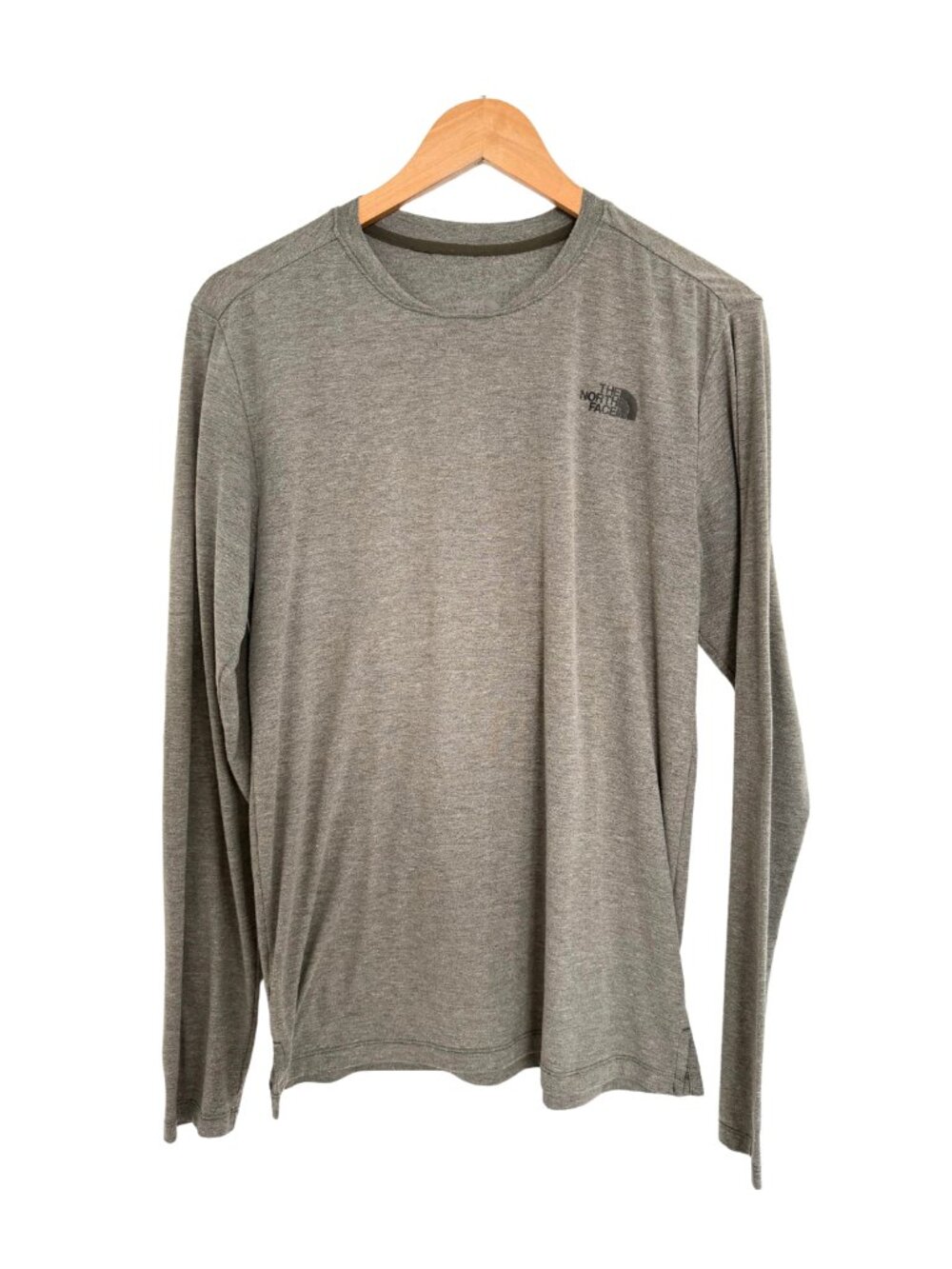 The North Face Shirt Men Small Wander Long Sleeve Taupe Green Heather NF0A53BR
